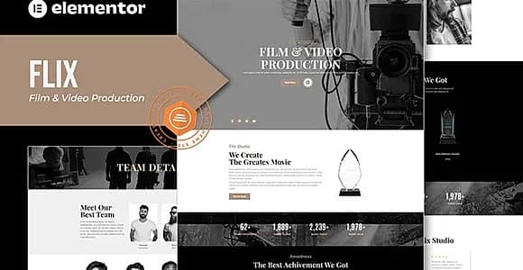 Flix - Film & Video Production Elementor Template Kit
