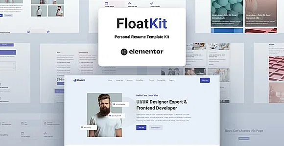 FloatKit - Personal Resume Elementor Template Kit