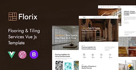 Florix | Flooring & Tiling Services Vue Js Template