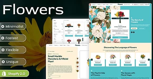 Flowers - Shopify 2.0 Flowers Boutique eCommerce Theme