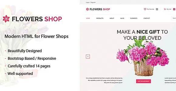 Flowershop - Flower - Boutique Shop HTML Template