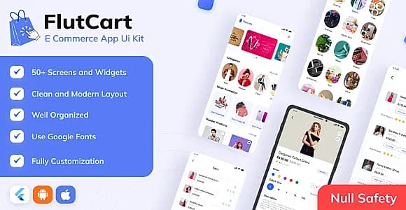 FlutCart - Flutter UI Kit for eCommerce App