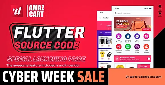 Flutter AmazCart - Ecommerce Flutter Source code for Android and iOS