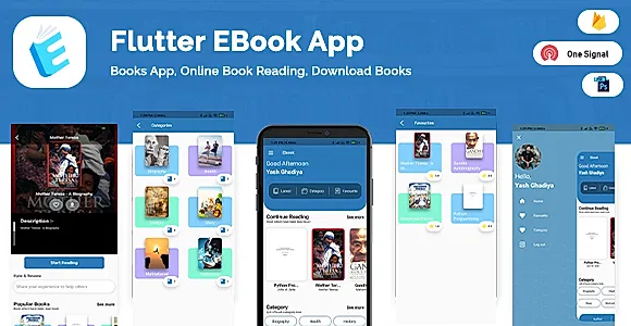 Flutter App - Ebook With Admin Panel (Online eBook Reading, Download eBooks,Books App) Flutter2.0