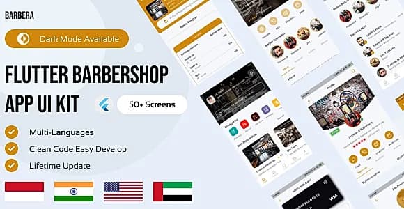 Flutter Barbershop UI Kit