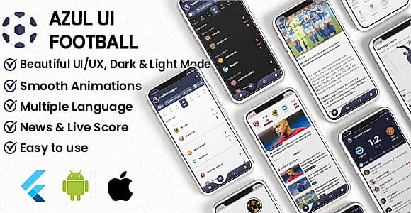 Flutter Football UI Kit: LiveScore & Chats Matches & News Sport ( ANDROID, IOS )
