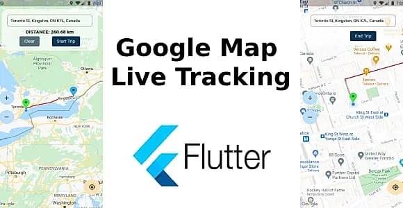 Flutter Live Tracking Google Map