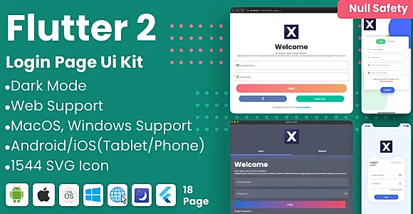 Flutter Login UI Kit Flutter