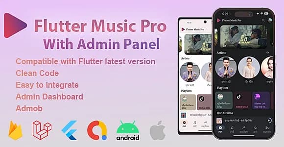 Flutter Music Pro - Music Streaming Platform