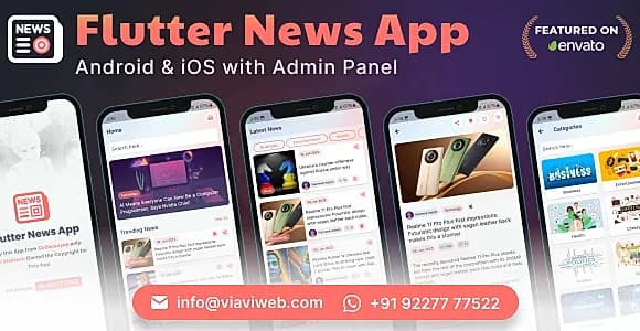 Flutter News App - Android & iOS with Admin Panel