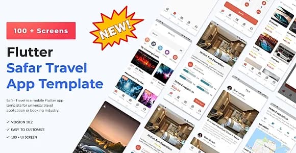 Flutter Safar travel app template with null safety