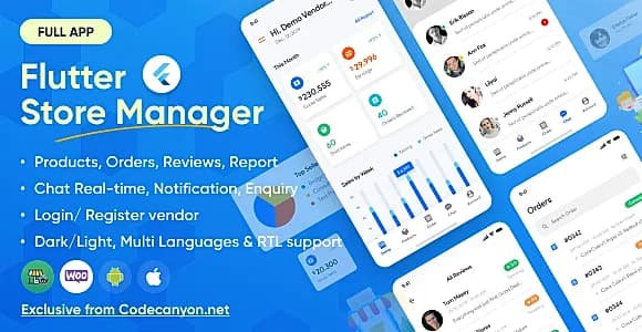 Flutter Store Manager - App For Vendors Wordpress & Woocommerce
