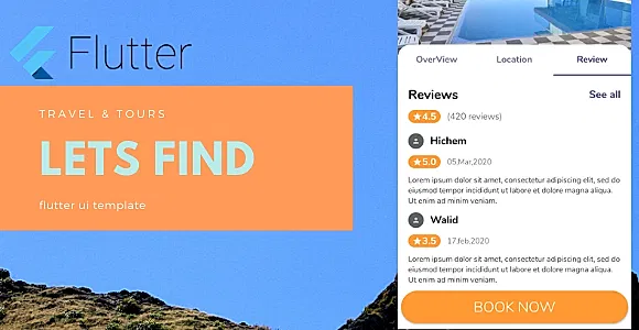 Flutter Travel UI kit Template