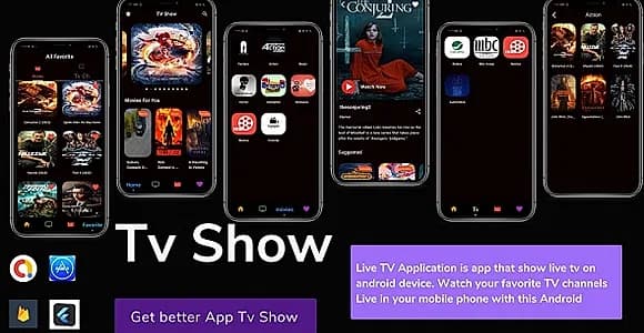 Flutter Tv Show  - (Live TV Channels- Movies) - TV Cast  Supports DLNA-Cast