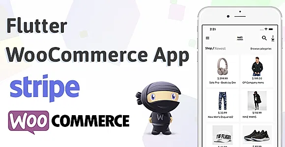 Flutter WooCommerce App Label StoreMax For IOS and Android Stripe