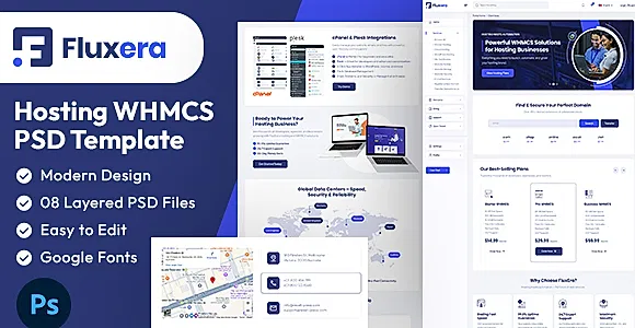 Fluxera - Hosting WHMCS PSD Template