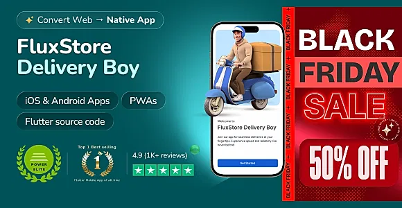FluxStore Delivery Boy - Flutter App for Woocommerce