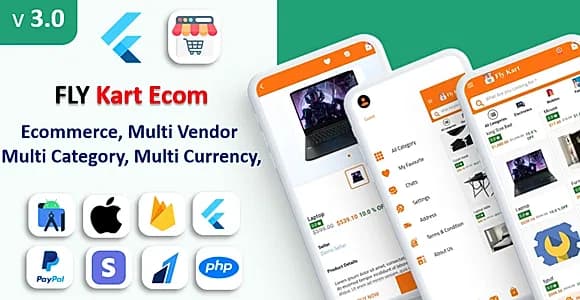 Flykart eCommerce app | Multi-Vendor E-commerce | Complete eCommerce  App | Multi Payment Gateways