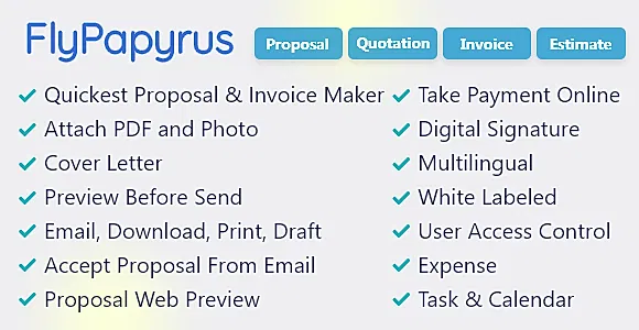 FlyPapyrus - Proposal Invoice and Quotation Software