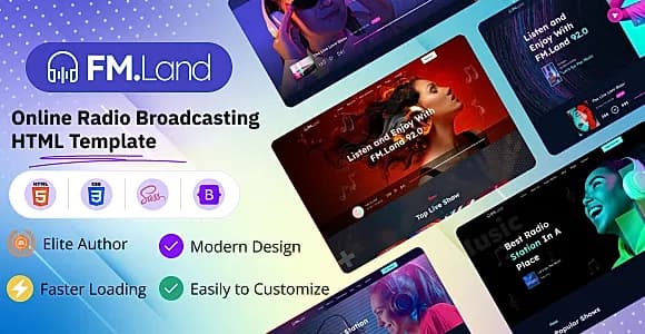 FMland - Online Radio Broadcasting HTML Template