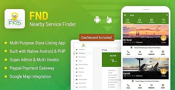 FnD - On Demand Nearby Shops & Stores Finder Application (Web + Mobile)