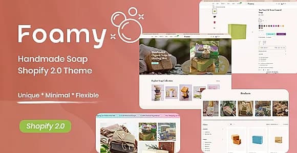 Foamy - Handmade Soap Shopify 2.0 Theme