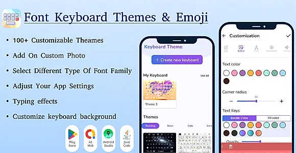 Font Keyboard - Keyboard Themes & Emoji Fonts - Design Keyboard - Design Keyboard color