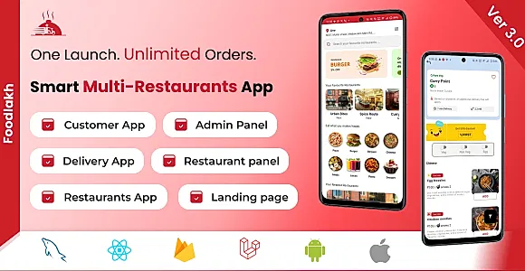 Food Mobile App | UberEats Clone | Food Delivery App |  Restaurant Delivery App | FoodLakh