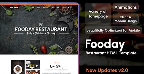 Fooday -  Restaurant HTML Template | Order Online & Reservations