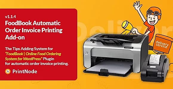 Foodbook Automatic Order Invoice Printing WordPress Plugin
