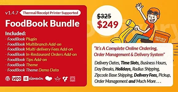 FoodBook - Bundle WordPress Plugin