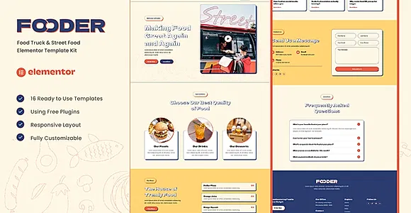 Fooder - Food Truck & Street Food Elementor Template Kit