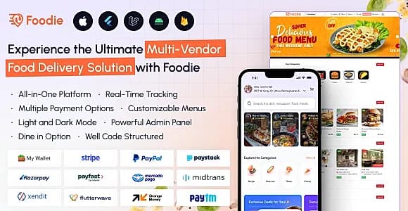 Foodie | UberEats Clone | Food Delivery App | Multiple Restaurant Food Delivery Flutter App