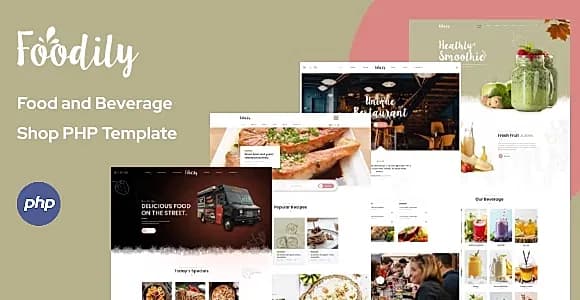 Foodily - Food and Beverage Shop PHP Template