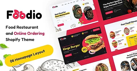 Foodio - Fast Food Restaurant Shopify Theme