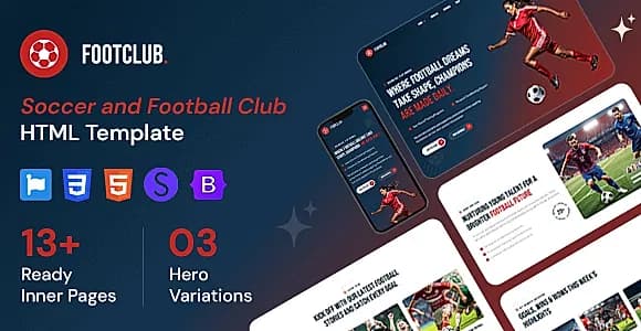 Footclub - Soccer and Football Club HTML Template