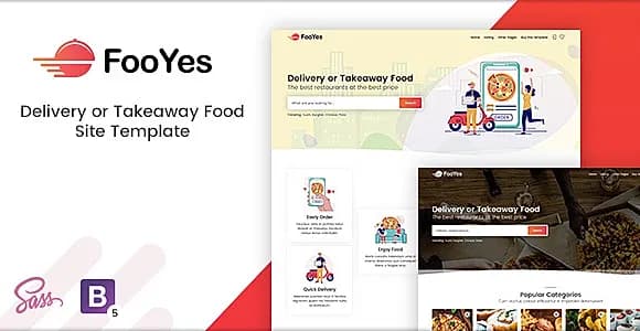 FooYes - Delivery or Takeaway Food Site Template