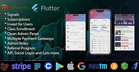 Forex Guru Flutter App and Laravel Web