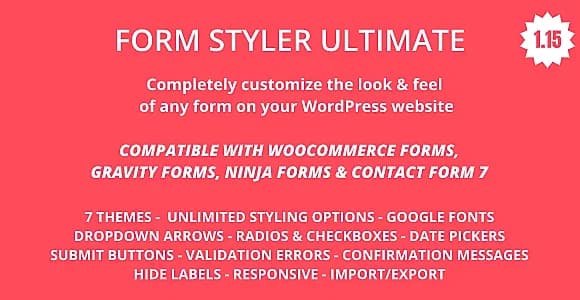 Form Styler Ultimate | Gravity Forms, Ninja Forms, CF7 (Contact Form 7), WooCommerce