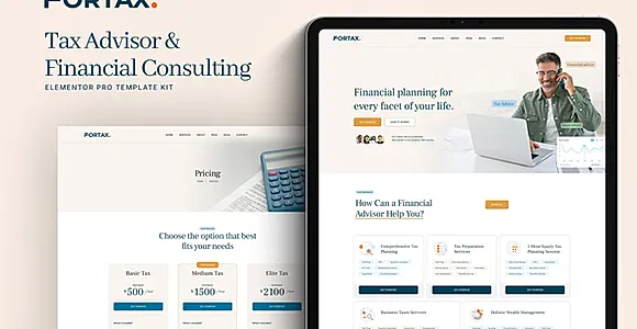 Fortax - Tax Advisor & Financial Consulting Elementor Template Kit