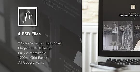 FR – Elegant One Page Fashion PSD Template