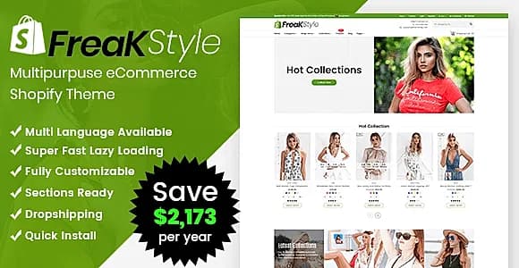 Freak - Fashion Shopify Theme Multipurpose Responsive Template