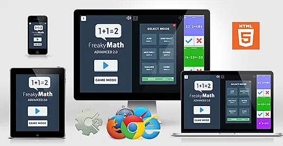 Freaky Math Advanced 2.0 - Educational HTML5 GAme