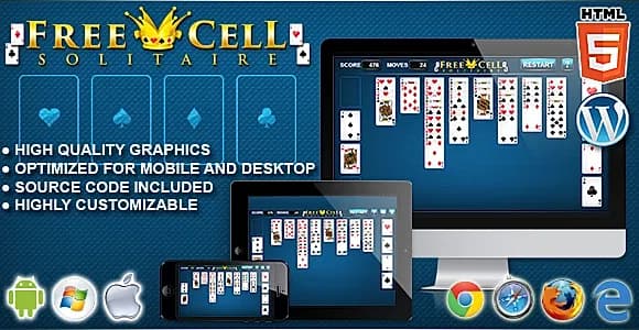 FreeCell Solitaire - HTML5 Solitaire Game
