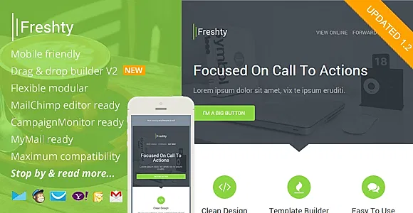 Freshty, Fresh Responsive Email with Theme Builder