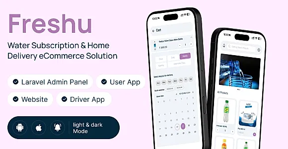 Freshu - Water Subscription App and Delivery eCommerce Flutter Mobile App