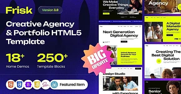 Frisk - Creative Agency & Portfolio Template