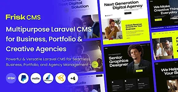 Frisk - Multipurpose Laravel CMS for Business, Portfolio & Creative Agencies