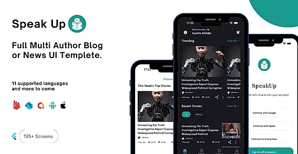 Full Multi Author Blog or News UI Templete.