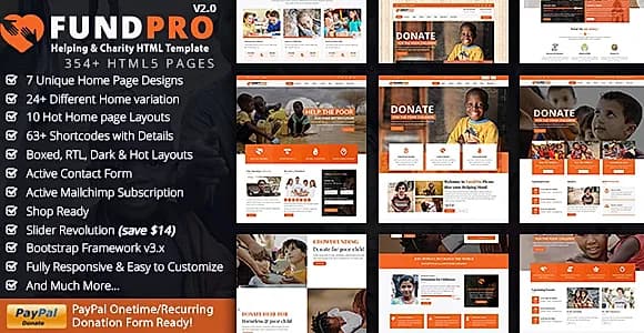 Fundpro - Charity Nonprofit HTML Template